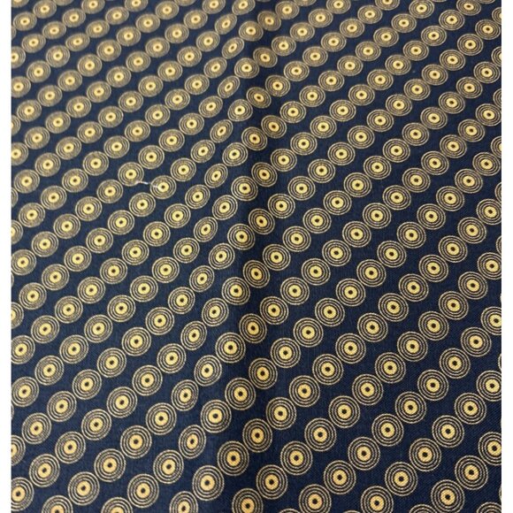 Andover Fabrics 19x44” Black & Gold Cotton Fabric Retro Bullseye Design - Picture 2 of 11